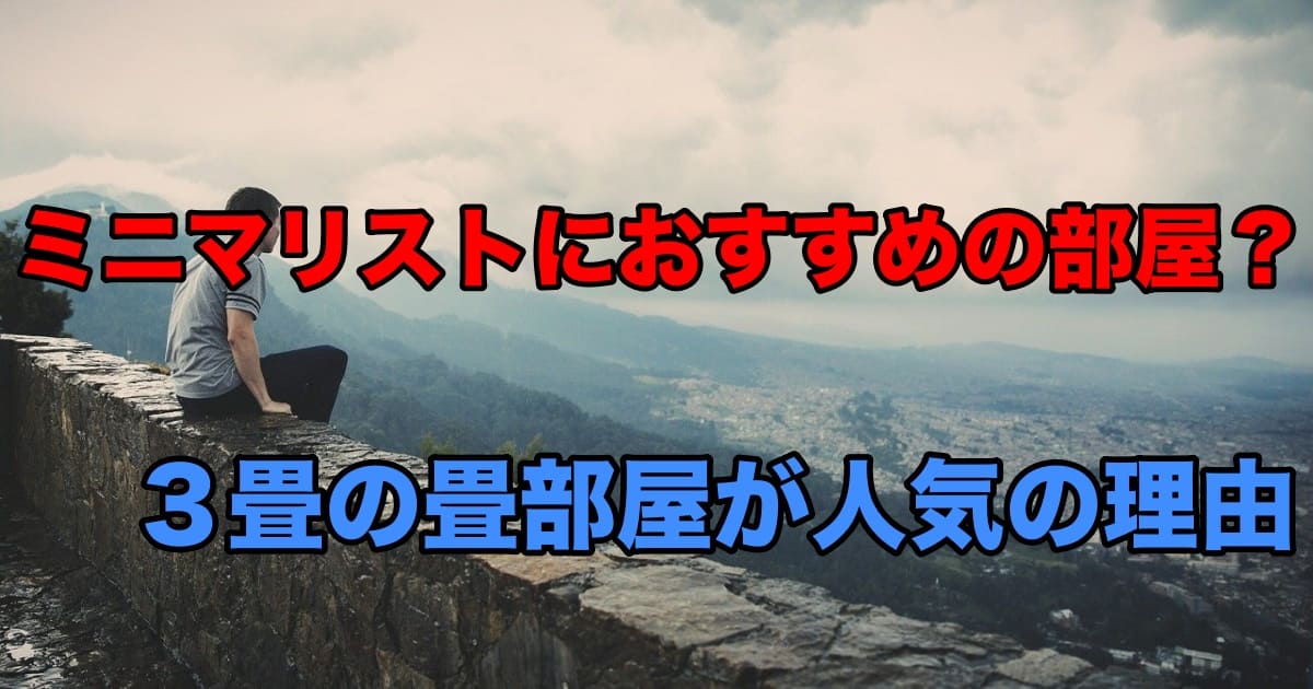 ミニマリストにおすすめの部屋 ３畳の畳部屋が人気の理由 Rushartisan