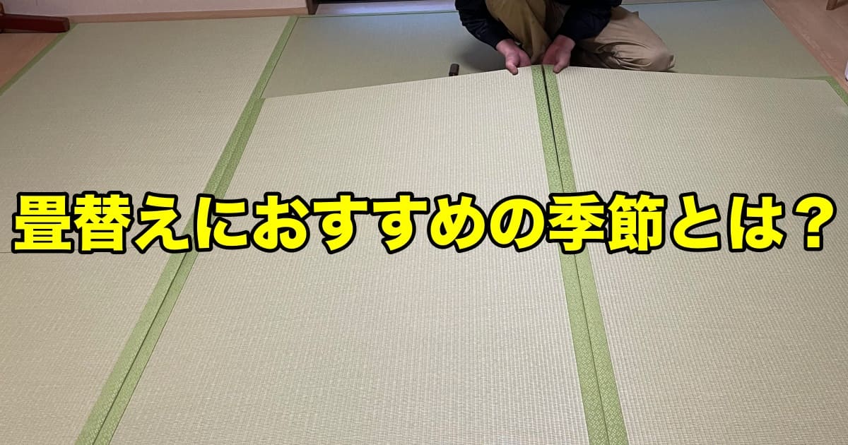 畳替えにおすすめの季節とは 畳職人がお勧めする畳交換に適した時期 Rushartisan