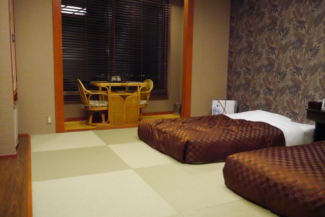 Modern Japanese-style room with borderless tatami